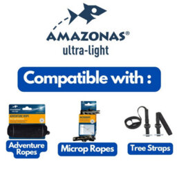 Amazonas Ultralight Camping Hammock Adventure Ice Blue - thumbnail 5