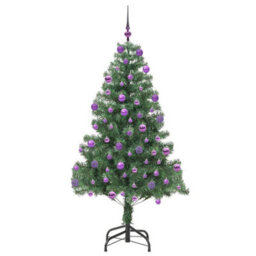 Vidaxl Christmas Tree With 300 Leds With Stand Green 210 Cm Pvc - thumbnail 4
