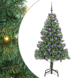 Vidaxl Christmas Tree With 300 Leds With Stand Green 210 Cm Pvc - thumbnail 2