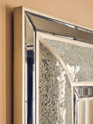 Orsina Glass Mosaic Wall Mirror, Antique Wall Mirror With Bevelled Edges, Modern Wall Mirror For Living Room - thumbnail 7