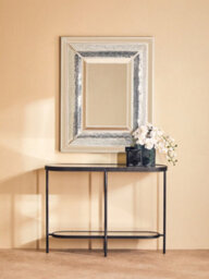 Orsina Glass Mosaic Wall Mirror, Antique Wall Mirror With Bevelled Edges, Modern Wall Mirror For Living Room - thumbnail 5