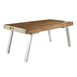 Wyld Haus Los Angeles Large Reclaimed Wood Dining Table With Metal Legs - thumbnail 2