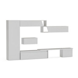 Decorotika Southsea Moduler Modern Tv Unit Wall Mount Customizable Layout High Gloss White - thumbnail 4