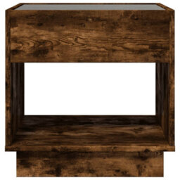 Berkfield Coffee Table With Infinity Led Smoked Oak 50X50X50 Cm - thumbnail 6