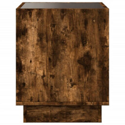 Berkfield Coffee Table With Infinity Led Smoked Oak 50X50X50 Cm - thumbnail 7