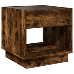 Berkfield Coffee Table With Infinity Led Smoked Oak 50X50X50 Cm - thumbnail 8
