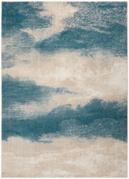 Ivory Teal Luxurious Abstract Modern Easy To Clean Rug For Dining Room Bed Room And Living Room-117Cm X 178Cm - thumbnail 8