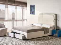 Beliani Bed With Storage Drawers Boucle Sardent 140 X 200 Cm (Eu Double) Off-White - thumbnail 2