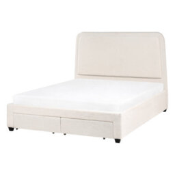Beliani Bed With Storage Drawers Boucle Sardent 140 X 200 Cm (Eu Double) Off-White - thumbnail 5