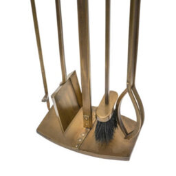 Ivyline Fireside Companion Set Brass H72Cm W28.5Cm - thumbnail 2