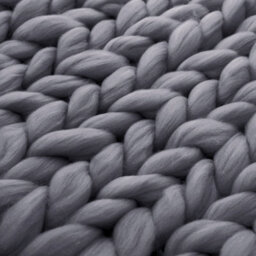 Living And Home Grey Soft Chunky Knitted Throw Blanket Sofa Bed Blanket Handwoven Home Decor 60Cm L X 60Cm W - thumbnail 6