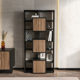 Decorotika Monaco Modern Bookcase Black Alina
