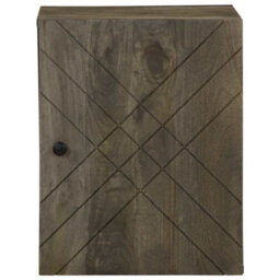 Berkfield Sturdy Wall-Mounted Bathroom Cabinet Black 38X33X48 Cm Solid Wood Mango - thumbnail 3