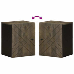 Berkfield Sturdy Wall-Mounted Bathroom Cabinet Black 38X33X48 Cm Solid Wood Mango - thumbnail 6