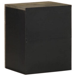 Berkfield Sturdy Wall-Mounted Bathroom Cabinet Black 38X33X48 Cm Solid Wood Mango - thumbnail 5
