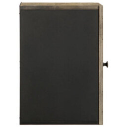 Berkfield Sturdy Wall-Mounted Bathroom Cabinet Black 38X33X48 Cm Solid Wood Mango - thumbnail 4