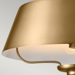 Luminosa Lighting Elstead Luella 3 Light Duo-Mount Pendant Brushed Natural Brass - thumbnail 4