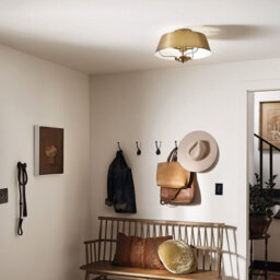 Luminosa Lighting Elstead Luella 3 Light Duo-Mount Pendant Brushed Natural Brass - thumbnail 3