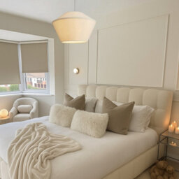 CGC Lighting Cgc Celest Beige Spherical Cotton Fabric 30Cm Lampshade - thumbnail 2