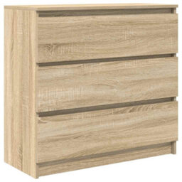 Berkfield Sideboard Sonoma Oak 80X35X76 Cm Engineered Wood - thumbnail 2