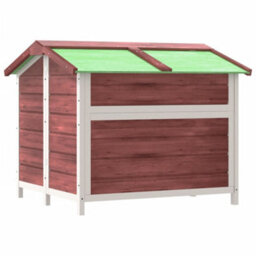 Berkfield Dog Kennel Mocha 96X87X80.5 Cm Solid Wood Pine - thumbnail 5