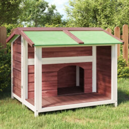 Berkfield Dog Kennel Mocha 96X87X80.5 Cm Solid Wood Pine - thumbnail 1
