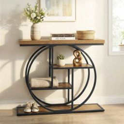 4 Tier Console Table 105Cm Entryway Table W/ Storage Shelves - thumbnail 5