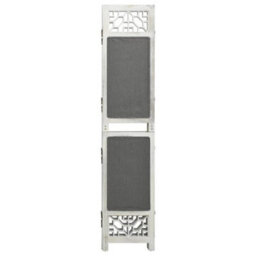 Berkfield Elegant 3-Panel Room Divider Grey 105X165 Cm Fabric - thumbnail 1