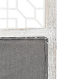 Berkfield Elegant 3-Panel Room Divider Grey 105X165 Cm Fabric - thumbnail 6