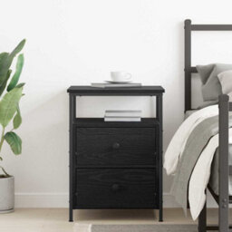 Walplus Bedside Cabinet With Drawer Black Oak 44 X 45 X 60 Cm - thumbnail 4