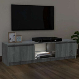 Berkfield Modern Tv Cabinet With Led Lights Grey Sonoma 120X30X35.5 Cm - thumbnail 5