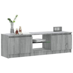 Berkfield Modern Tv Cabinet With Led Lights Grey Sonoma 120X30X35.5 Cm - thumbnail 7