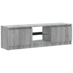 Berkfield Modern Tv Cabinet With Led Lights Grey Sonoma 120X30X35.5 Cm - thumbnail 8