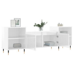 Berkfield Tv Cabinet High Gloss White 160X35X55 Cm Engineered Wood - thumbnail 4