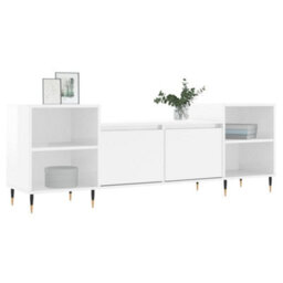 Berkfield Tv Cabinet High Gloss White 160X35X55 Cm Engineered Wood - thumbnail 3
