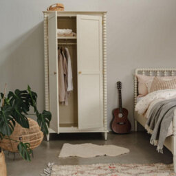 Statement Furniture Cromwell Double Wardrobe With Shelf And Hanging Rail -Linen - thumbnail 1