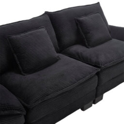 Abrihome Oversized Loveseat Sofa, Upholstered Sectional Sofa With Pillows, Deep Seat Comfy Corduroy Sofa Couch For Living Room - thumbnail 9