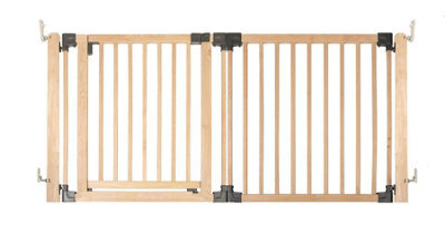 Safetots Wooden Multi Panel Room Divider, Up To 176Cm, Natural Wood, 76Cm Tall, Flexible Room Divider For Baby And Toddler - image 1
