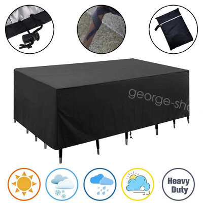 Heavy Duty Garden Patio Furniture Cover Outdoor Rattan Table Chair Set - image 1