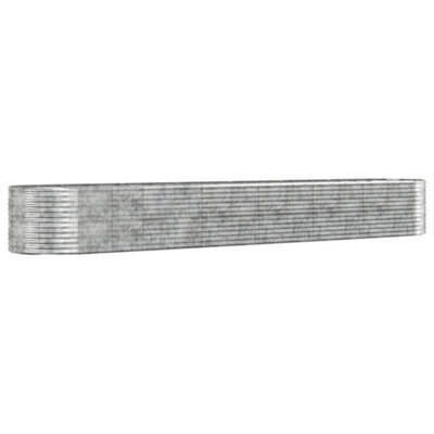 Berkfield Durable Garden Planter Silver 554X100X68 Cm Powder-Coated Steel - image 1