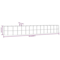 Berkfield Durable Garden Planter Silver 554X100X68 Cm Powder-Coated Steel - thumbnail 6
