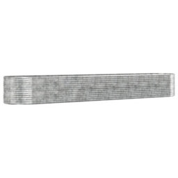 Berkfield Durable Garden Planter Silver 554X100X68 Cm Powder-Coated Steel