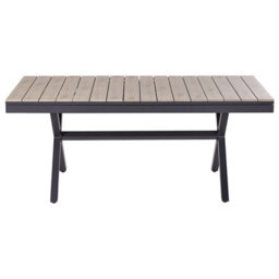 Beliani Extending Garden Dining Table Fanes 184/242 Cm 90 Cm Metal Graphite Grey - thumbnail 5