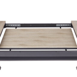 Beliani Extending Garden Dining Table Fanes 184/242 Cm 90 Cm Metal Graphite Grey - thumbnail 7