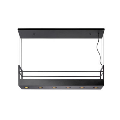 Lucide Miravelle 6 Light Bar Ceiling Pendant Black - image 1