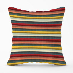 Warren Reed Designer Multicolour Striped Brish Pattern Outdoor Cushion 45Cm X 45Cm - thumbnail 1