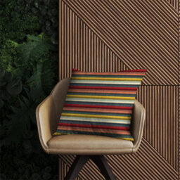 Warren Reed Designer Multicolour Striped Brish Pattern Outdoor Cushion 45Cm X 45Cm - thumbnail 2