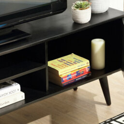 Desser Manhattan Mango Wood & Rattan Tv Stand In Black - thumbnail 5