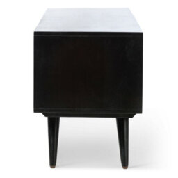 Desser Manhattan Mango Wood & Rattan Tv Stand In Black - thumbnail 3