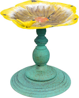 Netagon Outdoor Garden Free Standing Weatherproof Pedestal Style Bird Bath Ornament - image 1